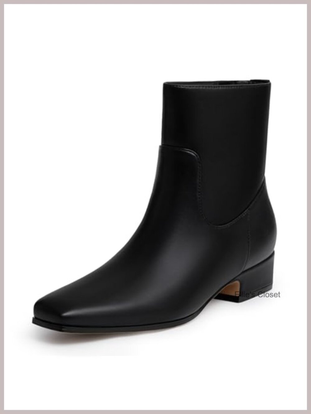 Women's Chunky Low Heel Square Toe Ankle Boots